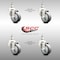 Service Caster 3 Inch 316SS Thermoplastic Rubber Wheel Swivel 3/8 Inch Threaded Stem Caster Set SCC-SS316TS20S314-TPRB-381615-4 - alternate 4